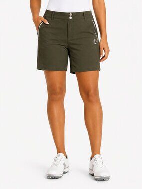 Louis Castel Golf Shorts Women's  Khaki Green Size 4/6